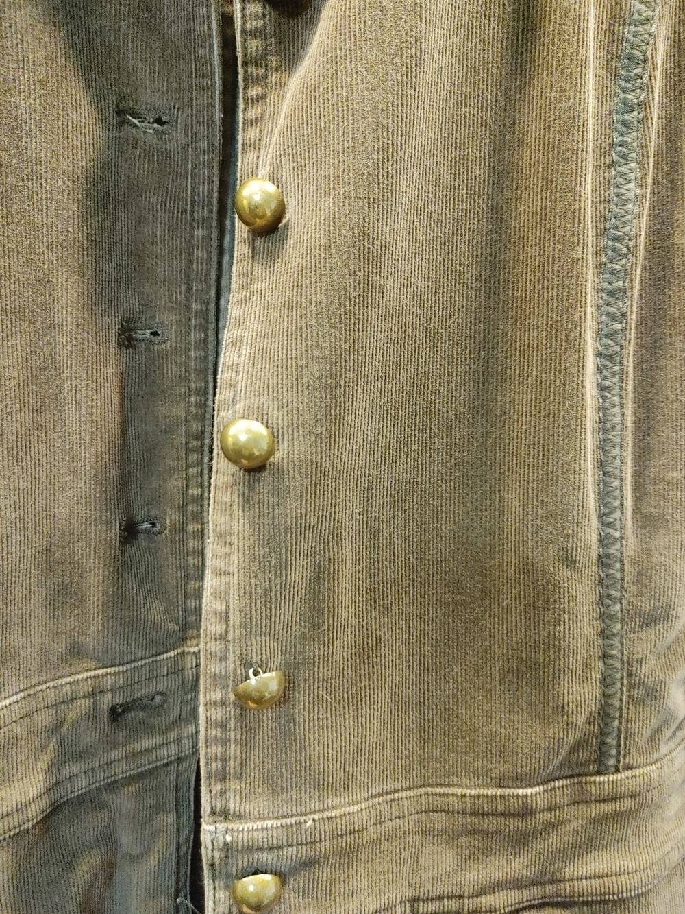 J. Jill Chocolate Brown Corduroy Button-Front Field Jacket - Large - Picture 4 of 4